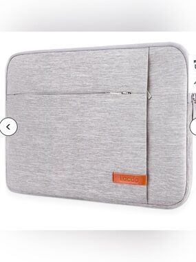 Lacdo light gray zipper close multi pockets laptop case. NWT.